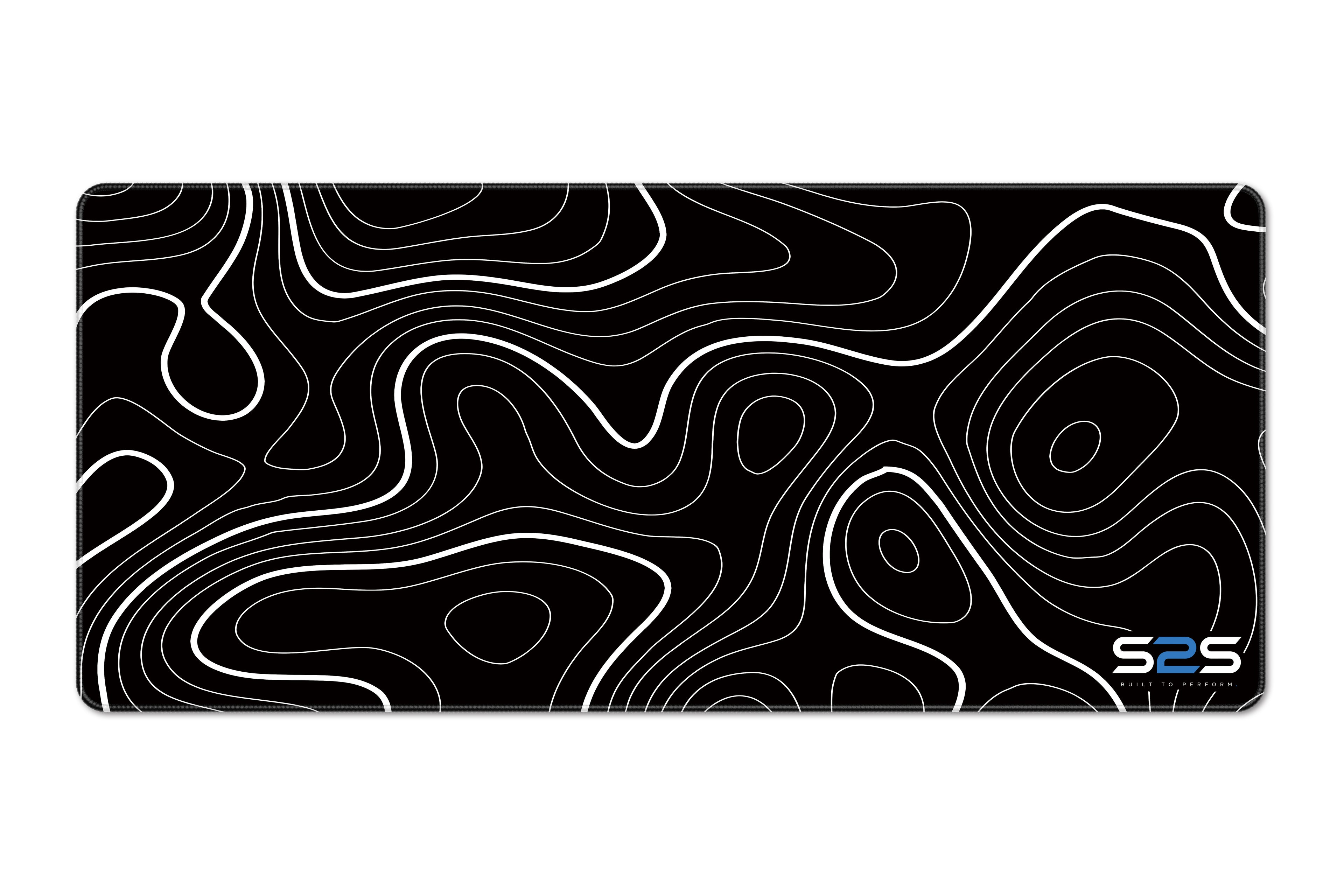 S2S XXL Mousepad - Black Topographic